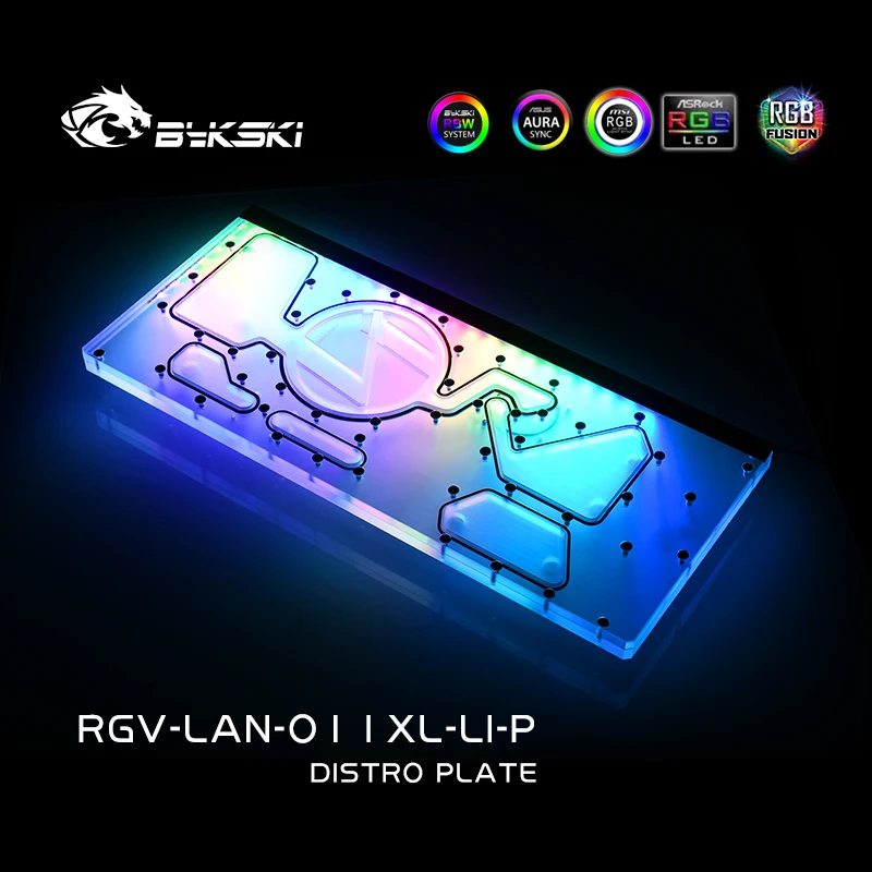 Bykski RGV-LAN-O11XL-P PC cooling Waterway Boards For Lian Li PC-O11 Dynamic XL Case RBW For Intel CPU Water Block GPU Building