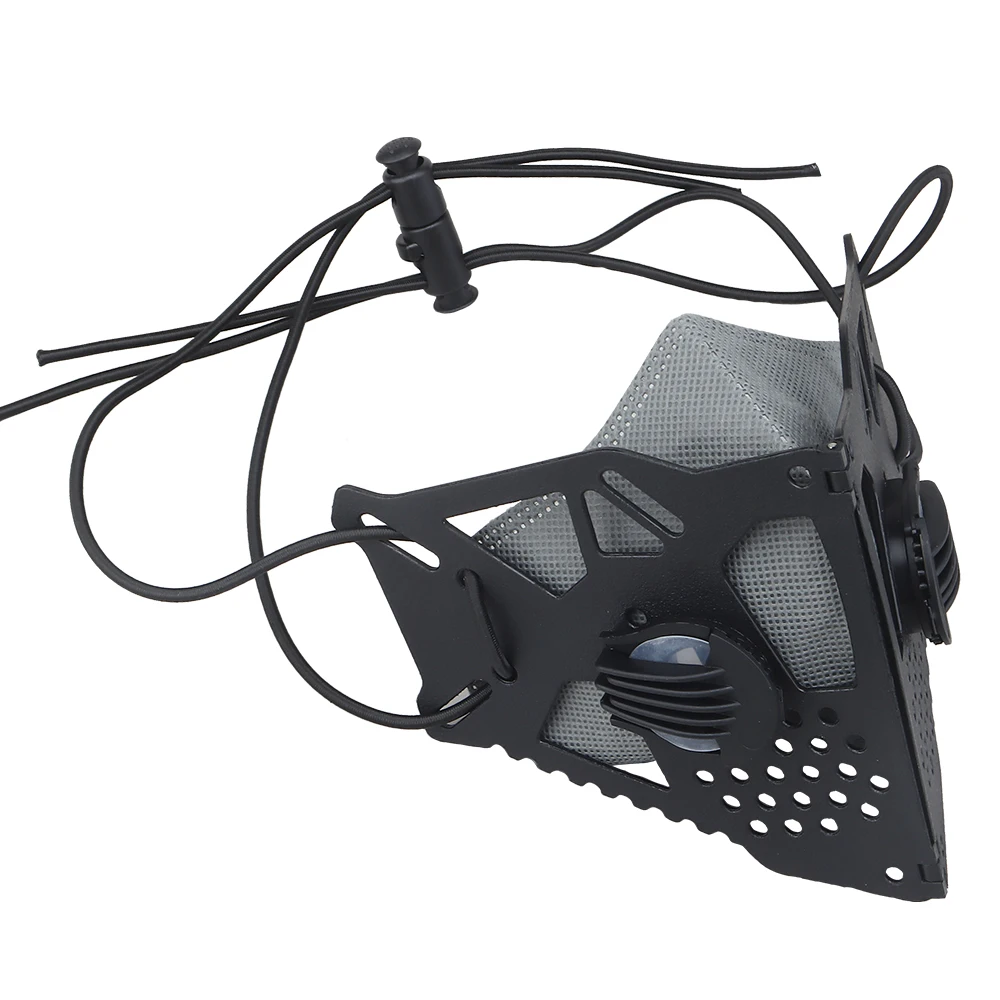 Tactical Cyberpunk Face Mask Replaceable Half-mask Filter Adjustable Strap Halloween Cosplay Butterfly Mask Airsoft Paintball