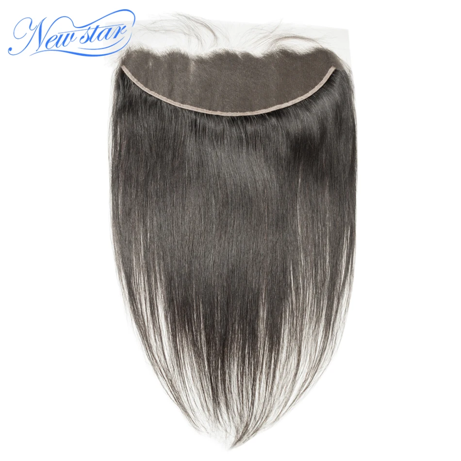 New Star HD Transparet 13x4 Frontal Brazilian Straight Virgin Human Hair Closure Pre-Plucked Hairline With Baby Hair HD Lace