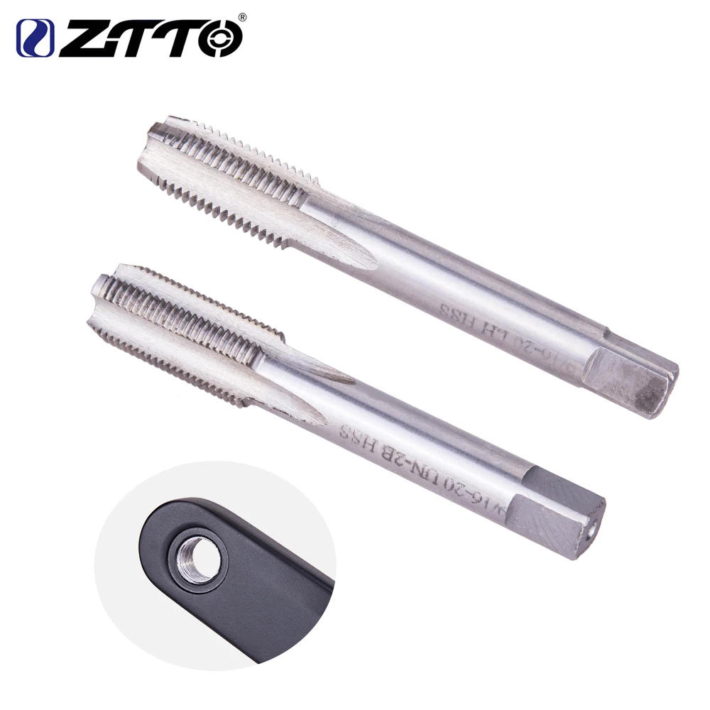 ZTTO Bicycle Crank Pedal Thread Tapping Device Crankset 9/16 Inch Driver Universal Screw Hole Tool Steel Sashes 14mm