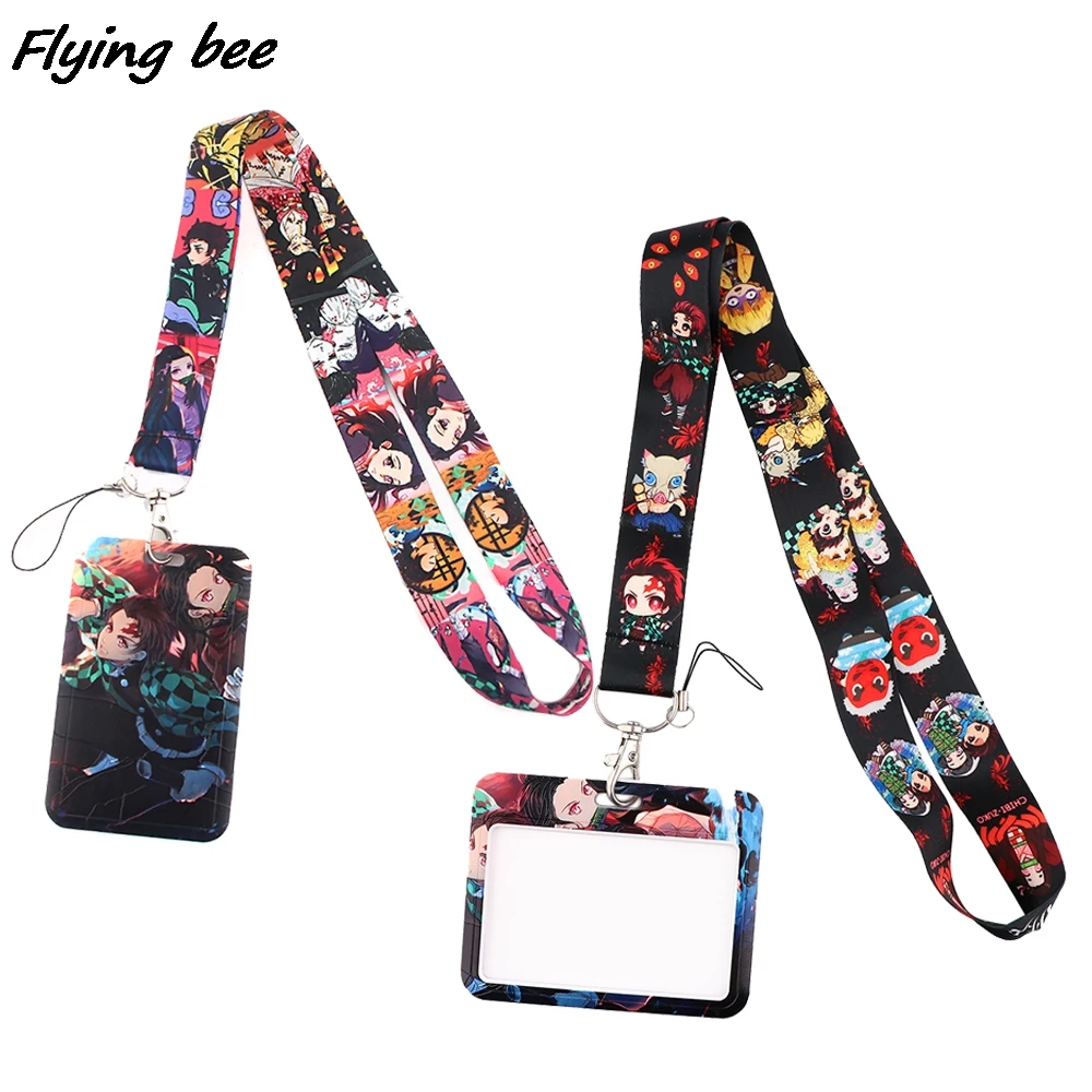 

Flyingbee X1975 Anime Lanyard Card Holder Student Hanging Neck Mobile Phone Lanyard Badge Subway Access Card Holder