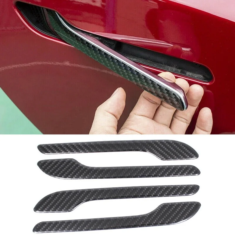 

4pcs Car Door Handle Carbon Fiber Pattern Protective Decal Sticker for Tesla Model 3