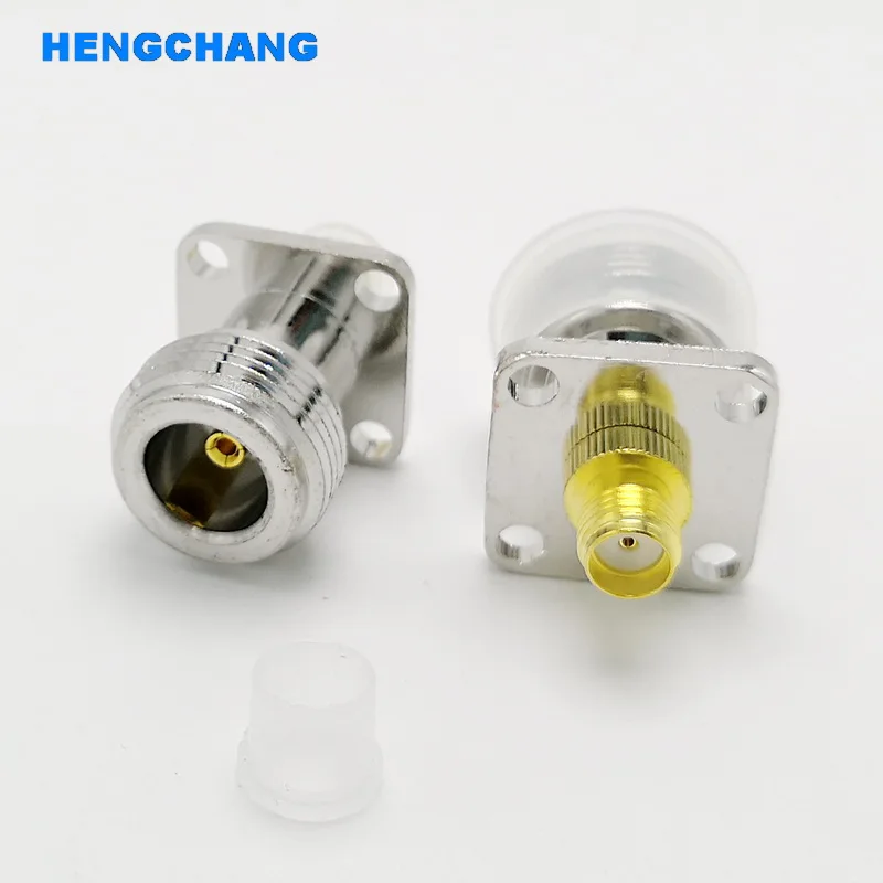 Коаксиальный переходник N type-SMA Female RF с фланцевым креплением 17,5 мм, 5 шт.