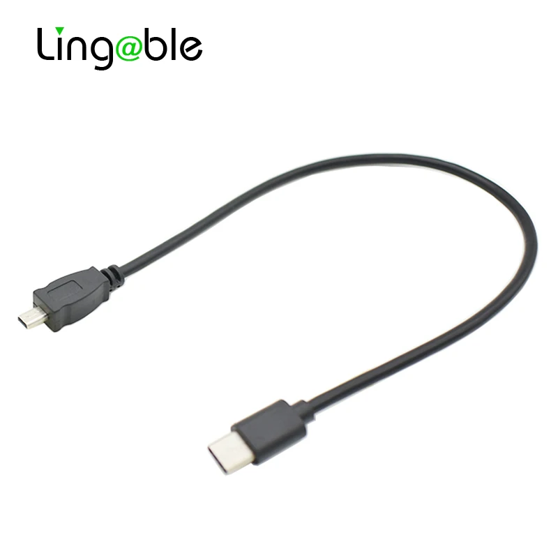 

Lingable USB Type C Male to Mini 8Pin USB 2.0 Camera Converter OTG Cable Cord 30CM for Nikon Panasonic USB-C to Mini USB 8 Pin