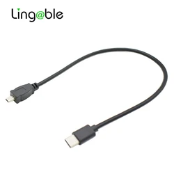 Lingable USB typ C męski na Mini 8Pin USB 2.0 konwerter kamery OTG kabel 30CM dla Nikon Panasonic USB-C na Mini USB 8 Pin