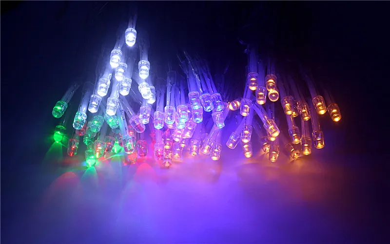 Dark Green/Transparent Soft LED Light String Fairy Garland Star Effect DC12V 4 Colors Holiday Christmas Party Exterior Layout
