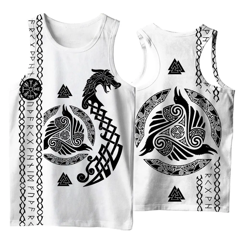 Tree Of Life symbol Tattoo Raven 3D Printed men shirt vest Harajuku Fashion Sleeveless T-shirt summer street Unisex tank tops