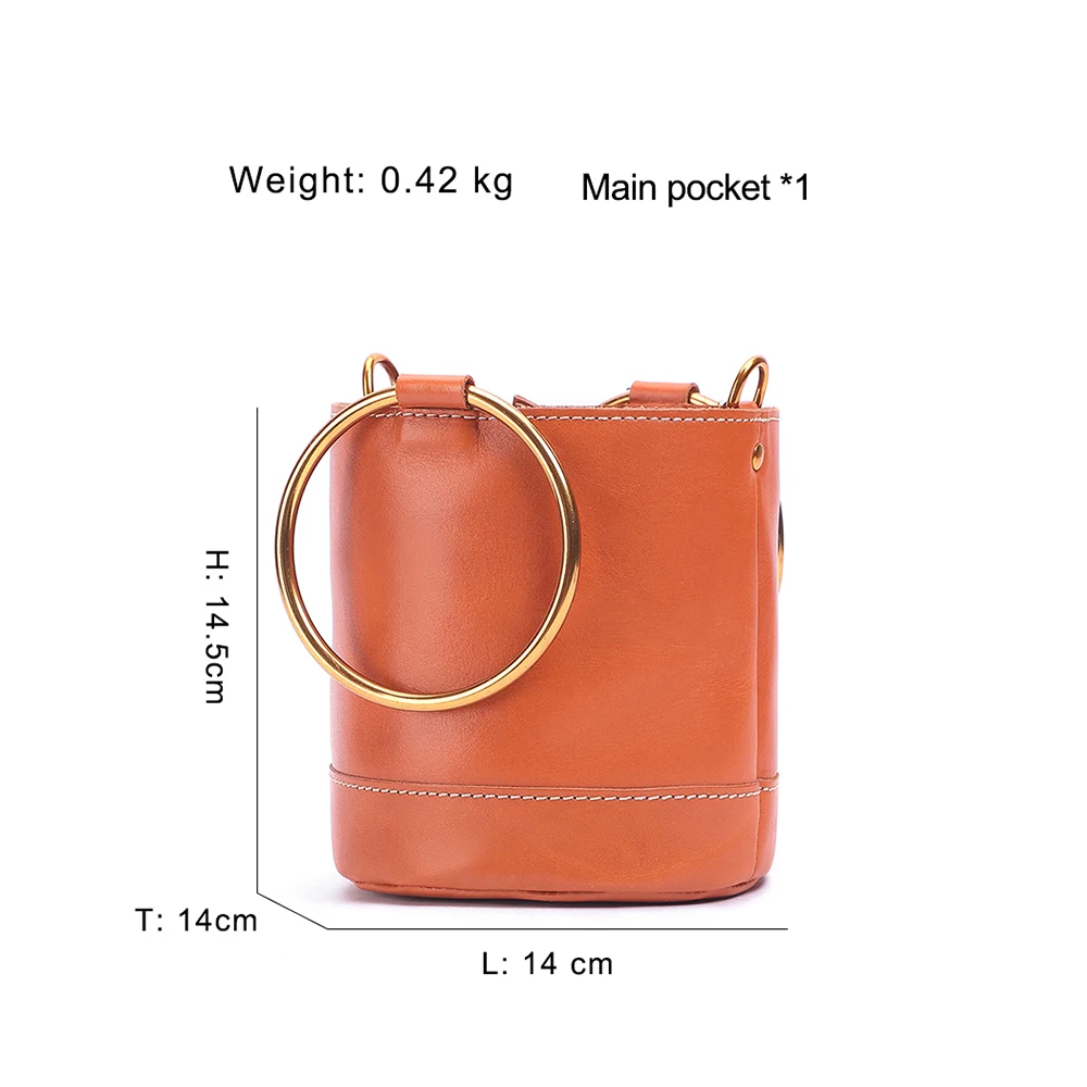 JOGUJOS 2021 New Arrvial Bucket Bag Women 100% Genuine Leather Crossebody Bag Female Handbag High Quality Lady Classic Tote Bag