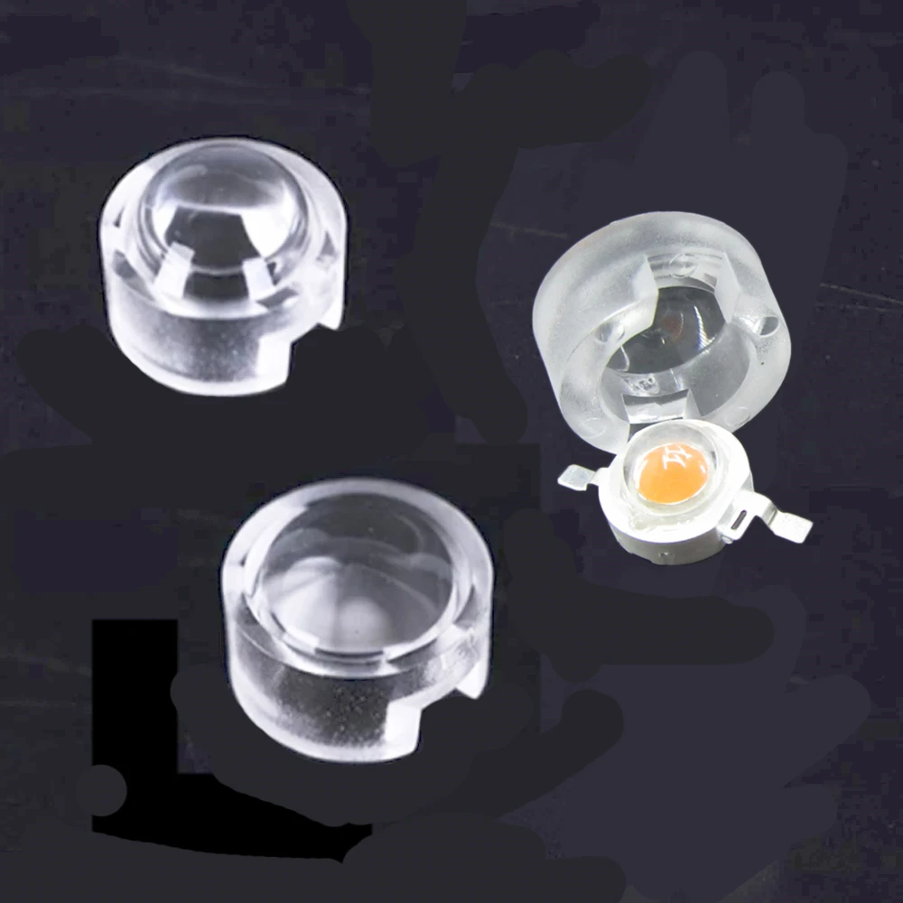 13mm 1W 3W Mini soczewka LED 15 30 45 60 90 100 stopni do IR CCTV LED PCB Wypukła soczewka akrylowa z uchwytem Reflektor Kolimator