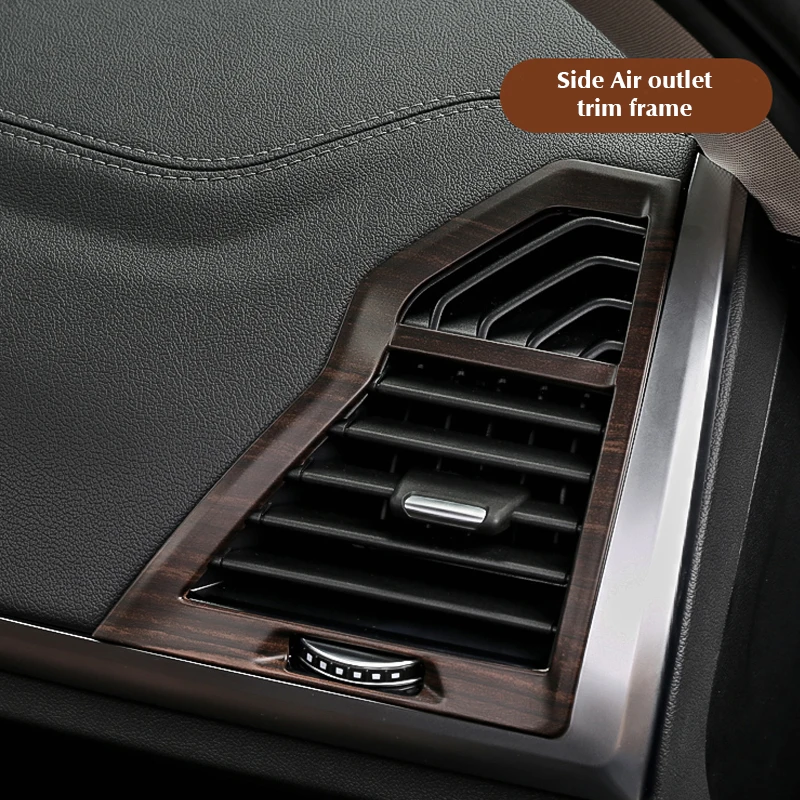 Car Interior Peach Wood For BMW X3 X4 G01 G02 Car Door Center Console Gear Film Central Air Conditioning Navigation Frame Trim