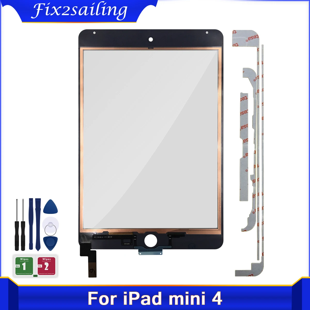 AAA+ For iPad mini 4 Mini4 A1538 A1550 Touch Screen Digitizer Panel Front Glass Senor Replacement Parts +Tools