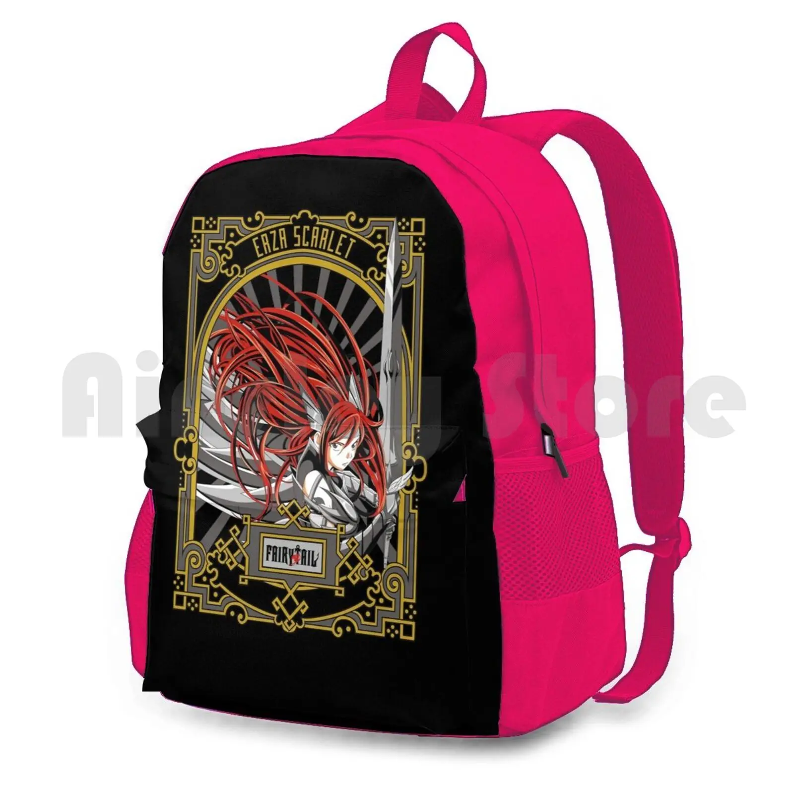 Erza Scarlet Outdoor Hiking Backpack Waterproof Camping Travel Erza Scarlet Dragneel Anime Japan Cute Kawaii Ersa Scarlett