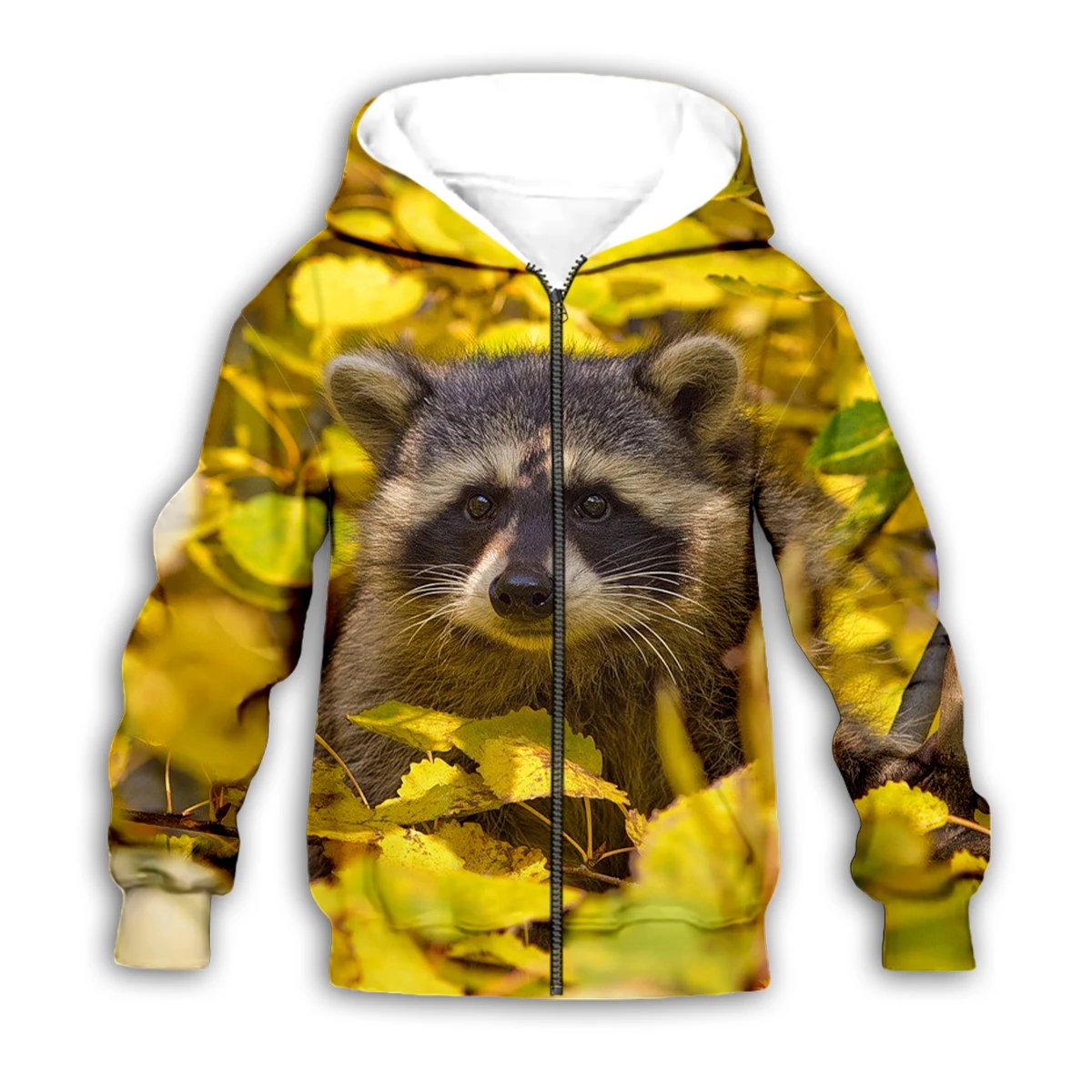 Raccoon Animal 3d printed Hoodies family suit tshirt zipper Pullover Kids Suit Funny Sweatshirt Tracksuit/Pant Shorts 01