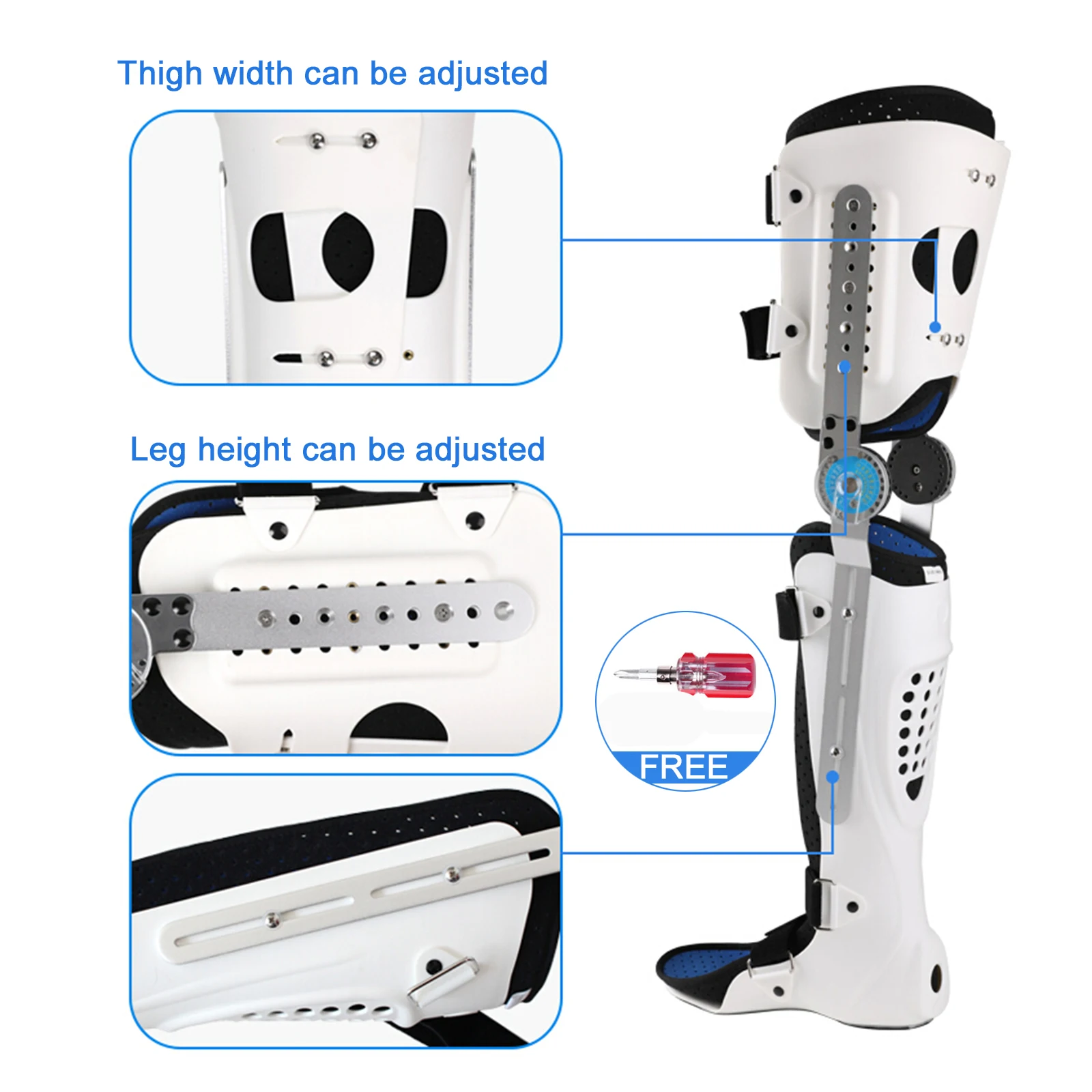 HKJD Knee Ankle Foot KAFO Lower-limb Oorthotic Product Orthotic Orthosis Fracture Support Rehabilitation