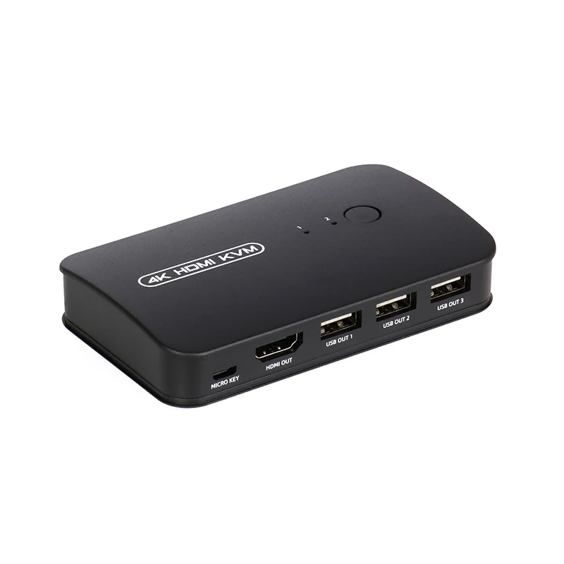 Hdmi-interruptor kvm compatível com extensor 1080p compartilhar 2xusb disk monitor impressora teclado mouse para 2 computadores