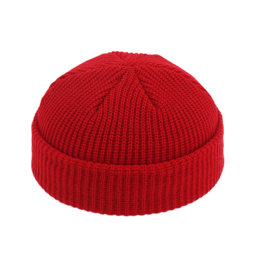 Men Winter Warm Wool Knitted Beanie SkullCap Female Hip Hop Beanies Hat Adult Beanie Casual Short Thread Elastic Unisex Hats