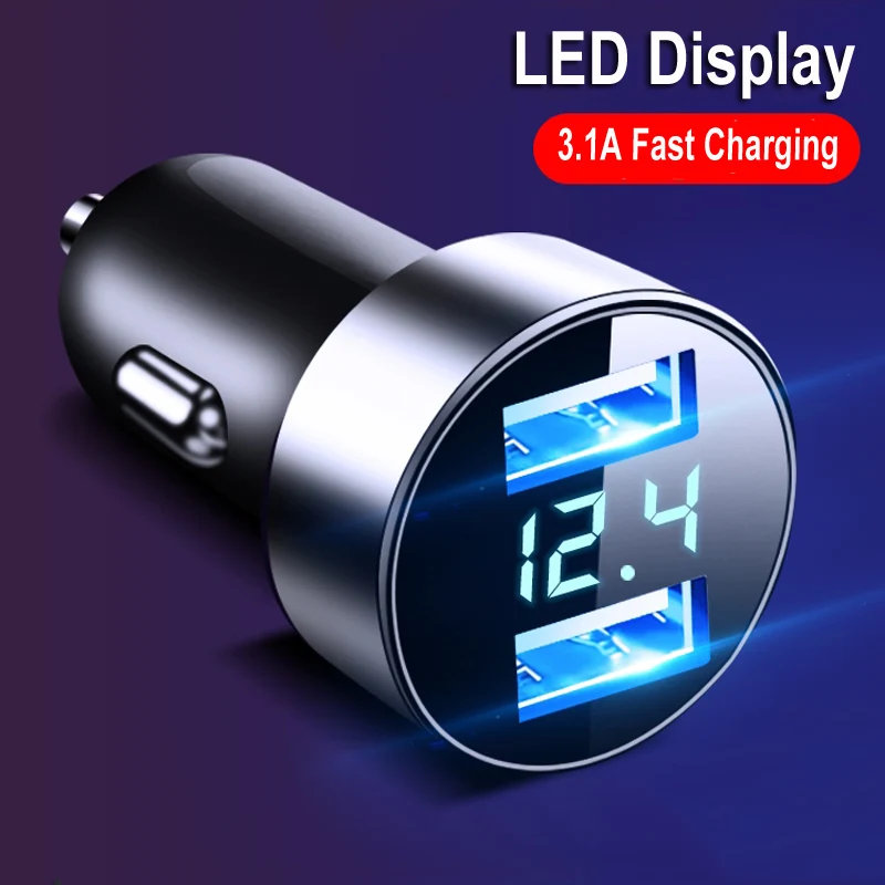 

Car Charger For Samsung A32 A52 A72 A12 A42 5G Fast Charging 3.1A Dual USB Charger Phone Adapter For iPhone X XR XS 7 8 Xiaomi