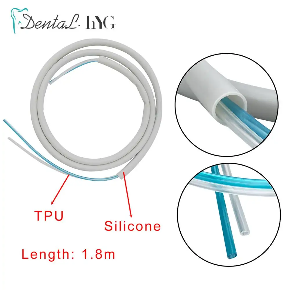 Dental spiralne 3-Way strzykawki rury rura wąż wody rurka powietrzna rurki silikonowe powietrza stomatologiczne zespół turbiny części zamienne