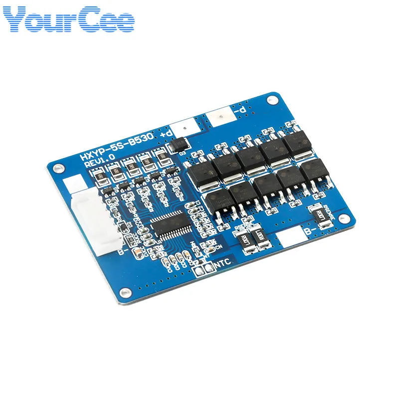 2/1pc 5S 18V 21V 30A BMS Lithium Battery Protection Circuit Board Lithium Battery Pack Balance Charging Charge PCB Module Cable