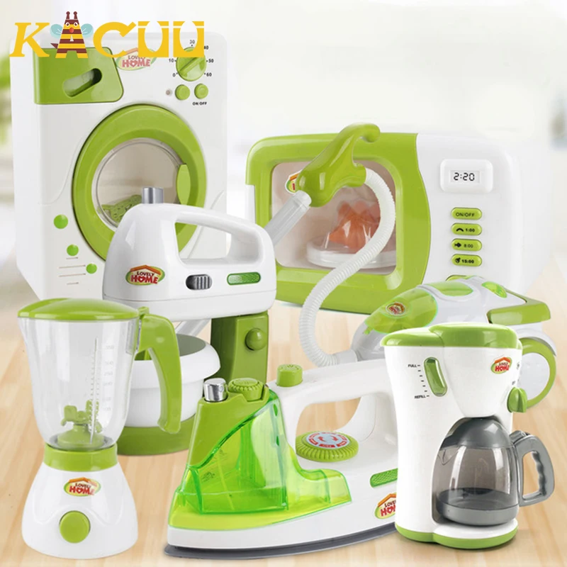 Children\'s Kitchen Toys Simulation Home Appliances Miniature Pretend Toy Set Blender Coffee Machine Toys For Children Kids Gift