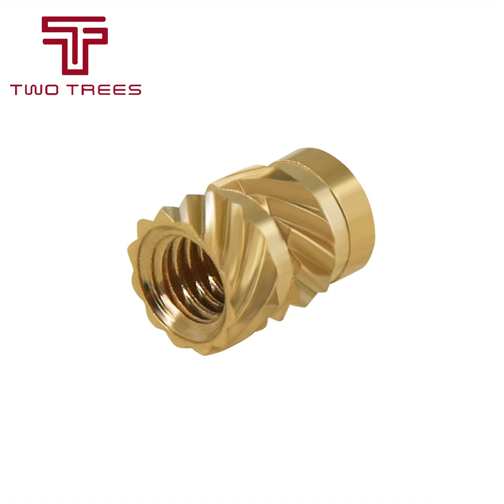 Mellow Brass Hot Melt Inset Nuts Heating Molding Copper Thread 3D Printer SL-type Double Twill Knurled Injection Brass Nut