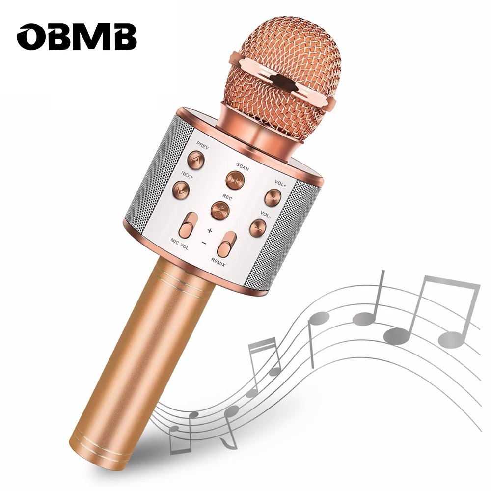 

Fast-Delivery WS858 Karaoke Microphone Wireless Speaker Recording Youtube Bluetooth Microphone For Smartphone Kids