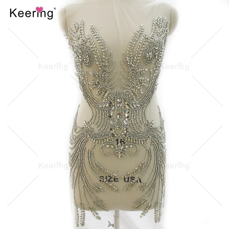 Rhinestone Applique for Wedding Dress, Beaded Body Jewelry, High Quality, WDP-369