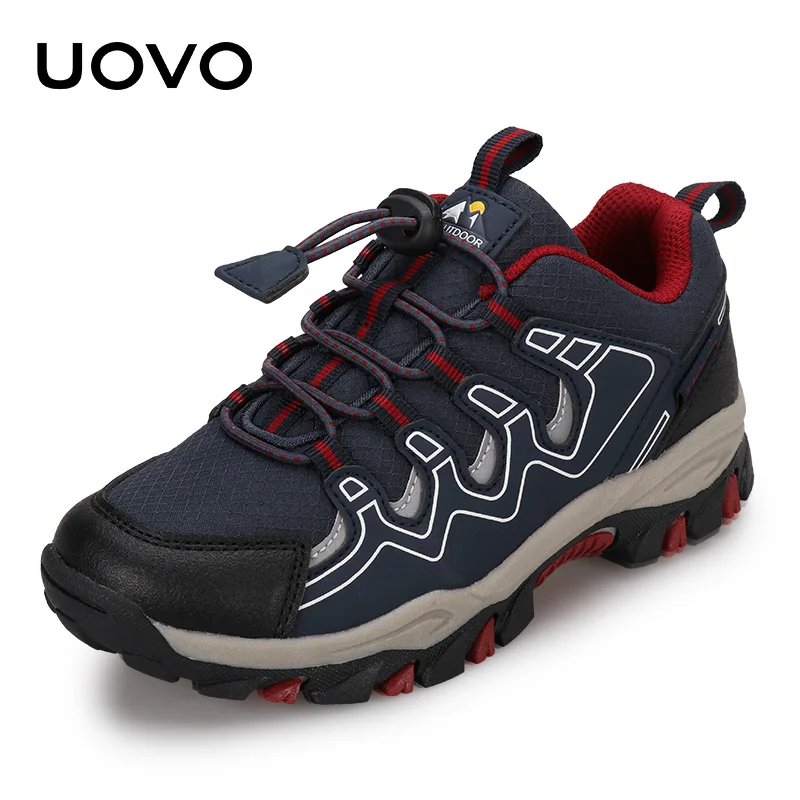 UOVO 2024 New Arrival Boys Sneakers Kids Breathable Children Hiking Shoes Spring And Autumn Outdoor Footwear Eur #27-39