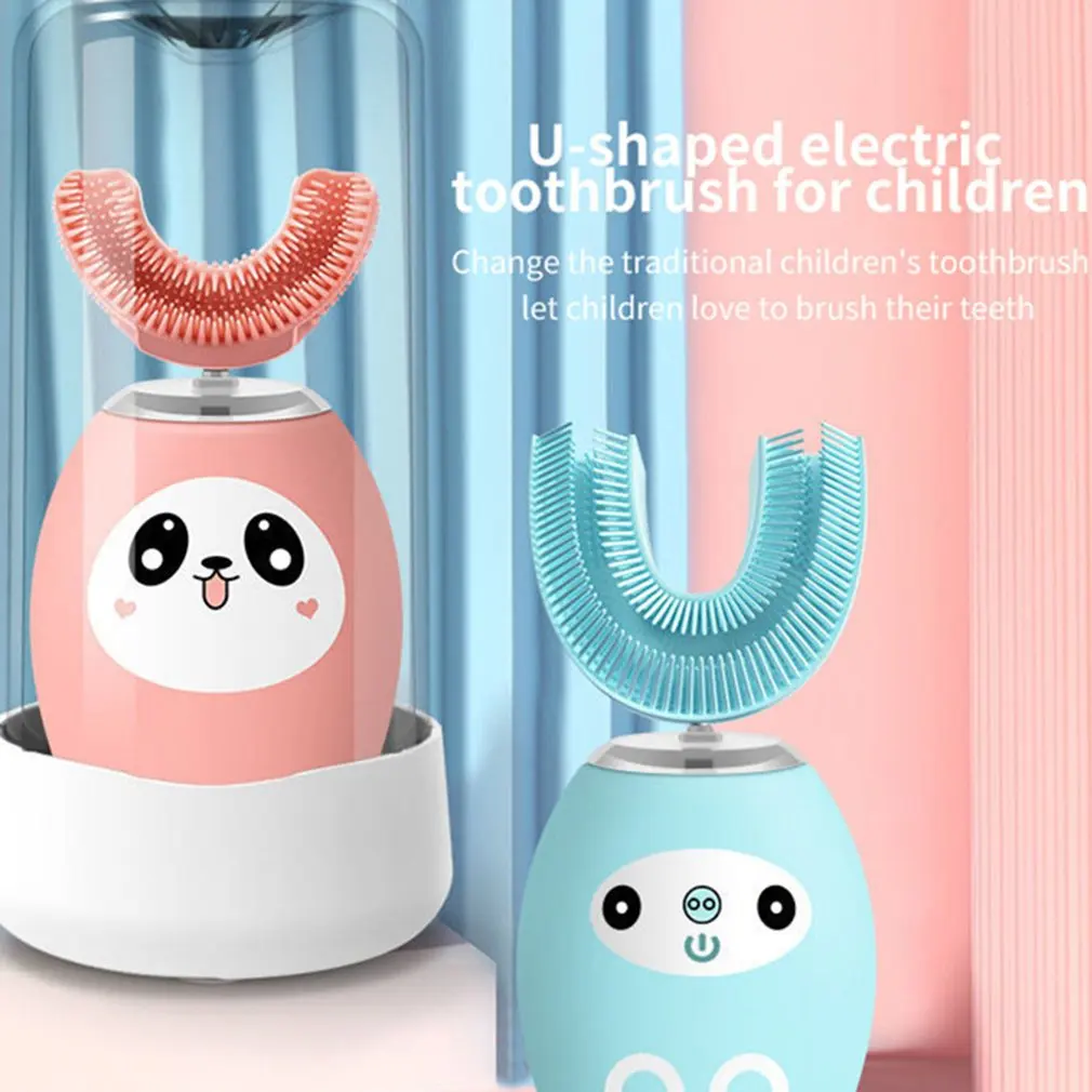 Sonic Children Electric Toothbrush Cartoon Pattern Toothbrush Soft Silicone Brush Head Fully Automatic Kids Electric Toothbrush