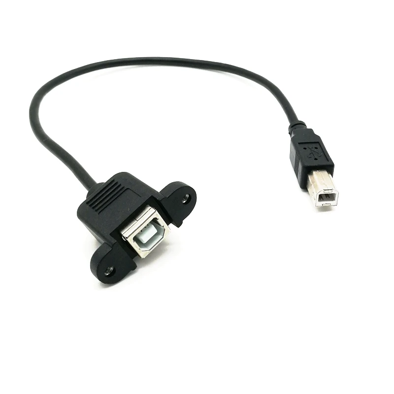 0.3m 0.5m USB 2.0 Type B Male to Female M/F EXTENSION Data Cable Panel Mount For Printer or 3D Printer Cable Connector Adapter