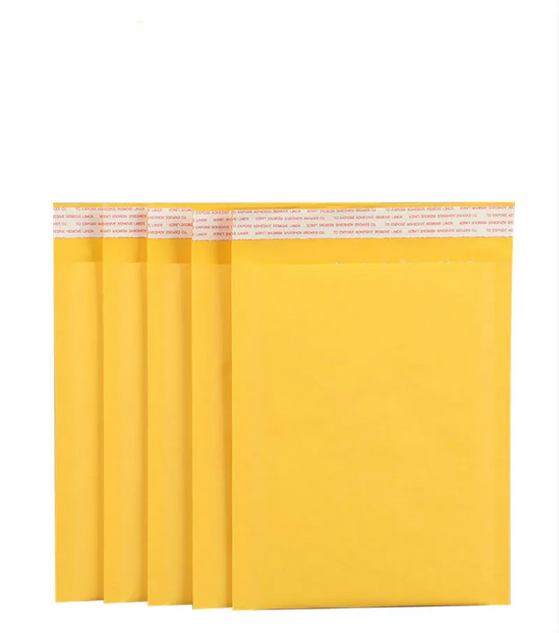 50PCS/lot 16X22cm Kraft Paper Bubble Envelopes Bags Mailers Padded Shipping Envelope With Bubble Mailing Bag Business Supplies