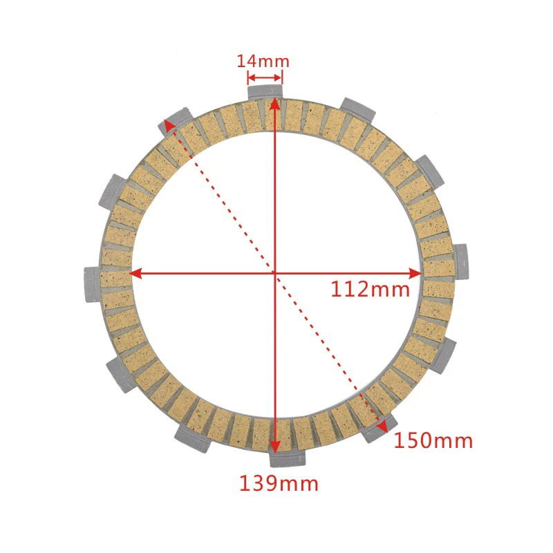 

Motorbike Clutch Friction Disc Plate Set For Arctic Cat 400 DVX DVX400 2004-2006 For Honda CRF450R CRF450 CRF 450 PE05 2011-16