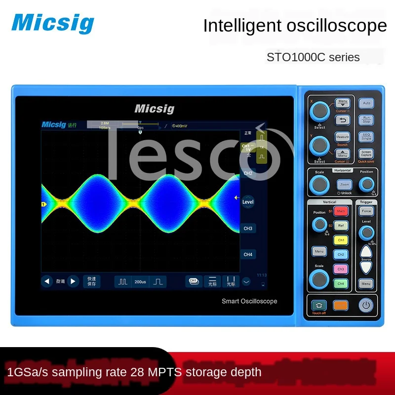 Micsig Digital Intelligent Oscilloscope Full Touch Handheld Four Channel 100M Bandwidth