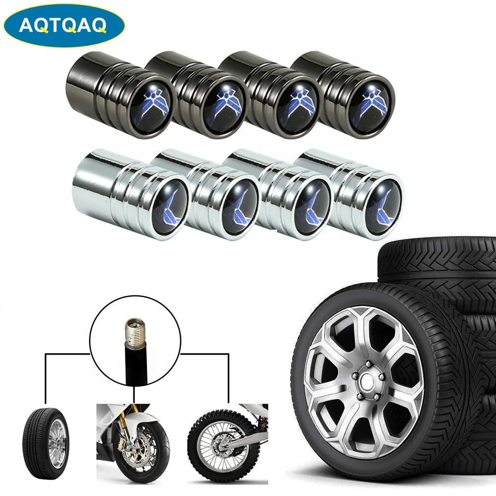 

4Pcs/Set Black Chrome Auto Car Wheel Tire Air Valve Caps Stem Cover for Bike Motorcycle Car styling Decoration