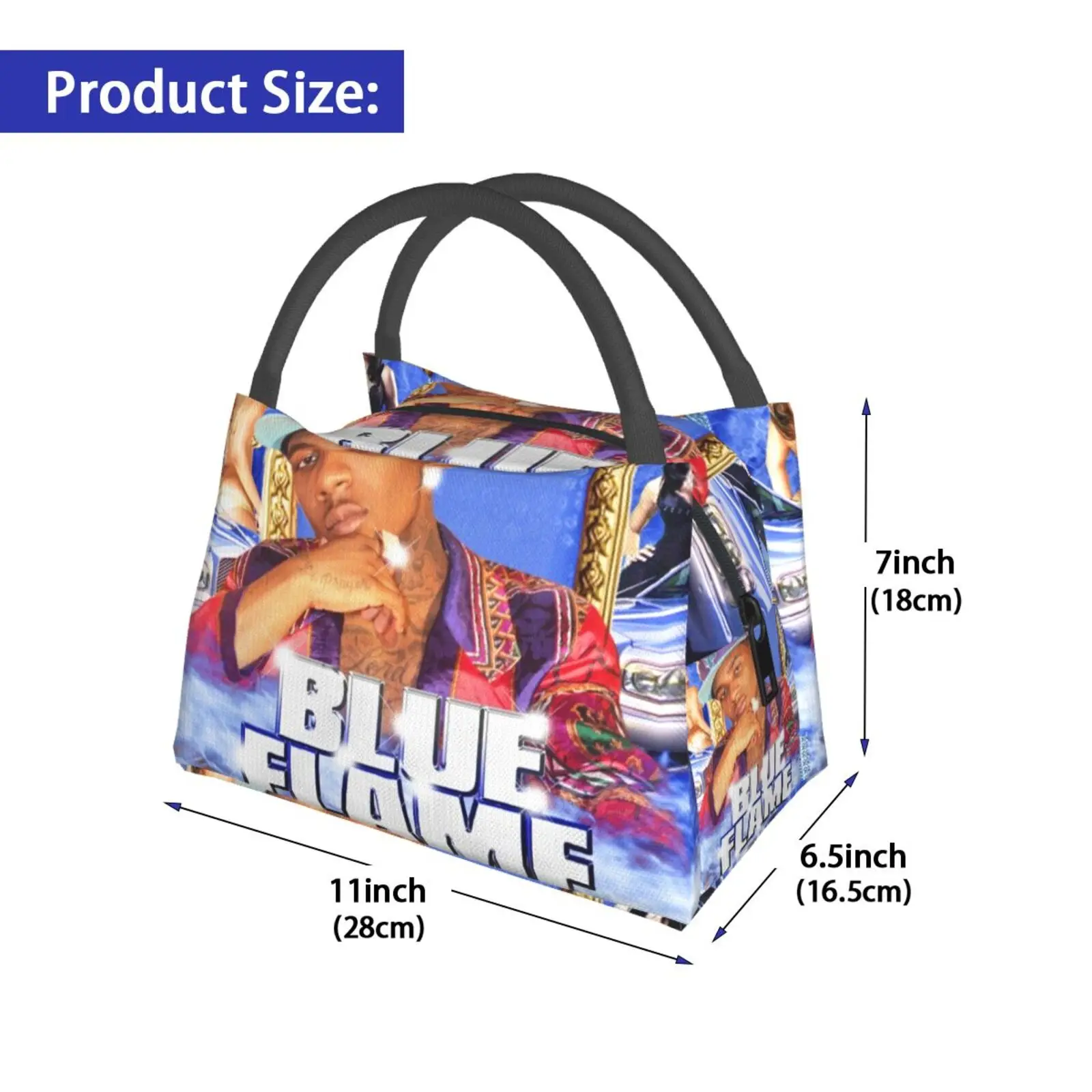 Cooler Lunch Bag Picnic Bag Lil B The Based God-Blue Flame Album Cover Lil B Hip Hop Rap Music Album Album Cover