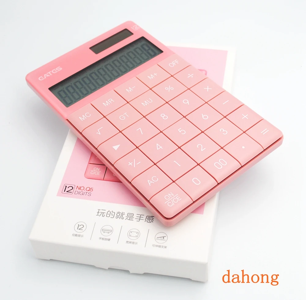 Modern Tablet Design Dual Power Color Calculator Andstal Cute Small Solar Calculator Calculater School Student 12 digits