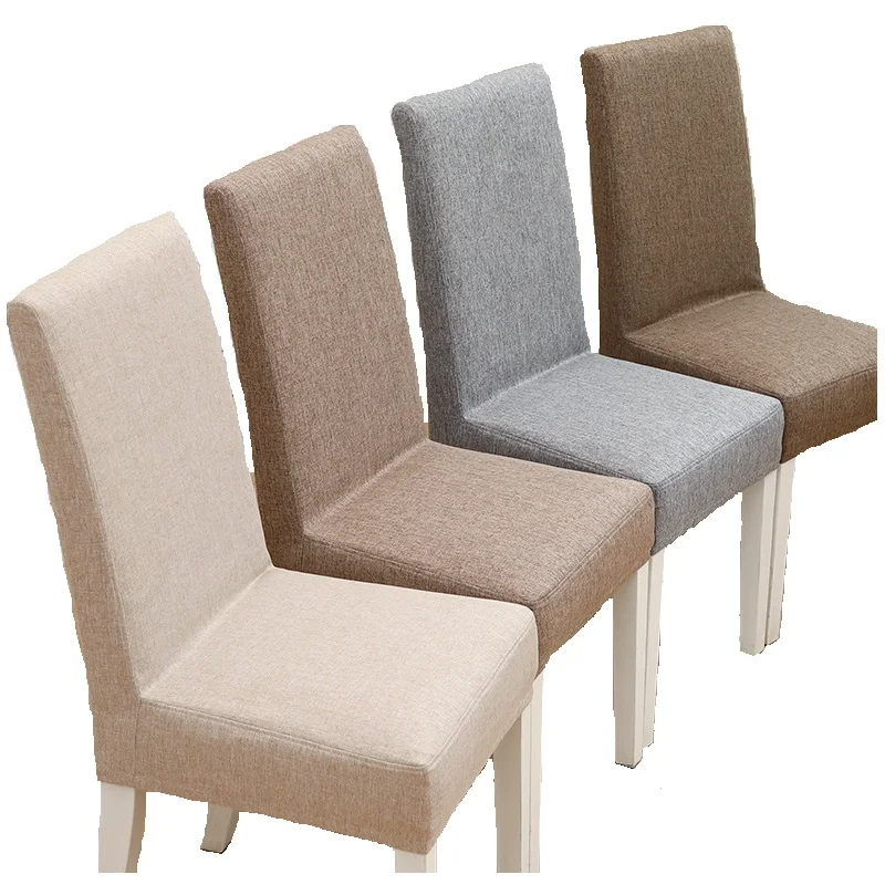 Modern Minimalist Home Monochrome Cotton and Linen Plain Cover Chair Cover