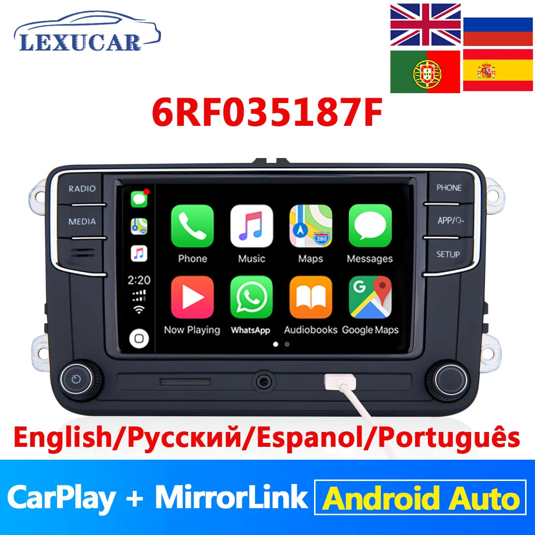 Lexucar RCD330 Plus Car Radio Android Auto Carplay MirrorLink NONAME 6RF035187F R340G For VW Tiguan Golf 5 6 MK5 MK6 Passat Polo