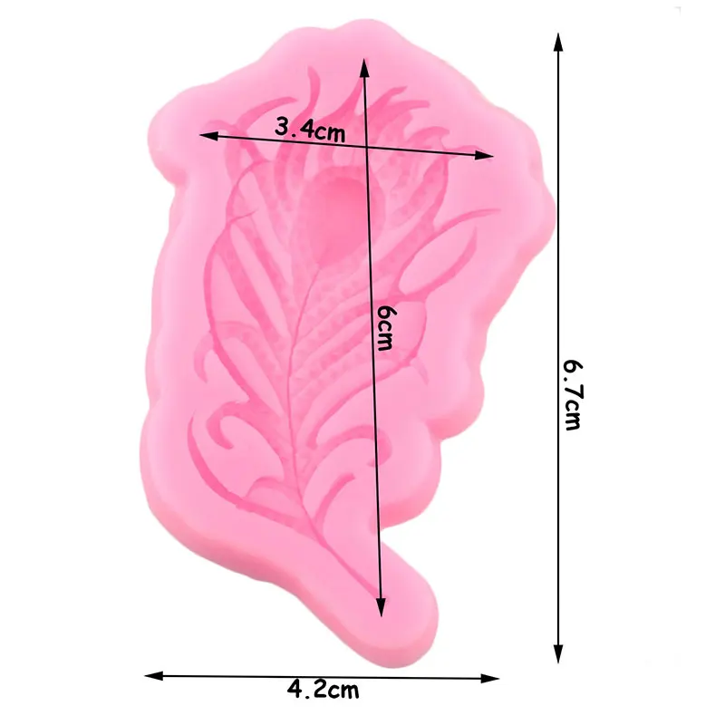 Peacock Feather Cake Border Silicone Mold Fondant Cake Decorating Tools Jewelery Resin Clay Molds Candy Chocolate Gumpaste Mould