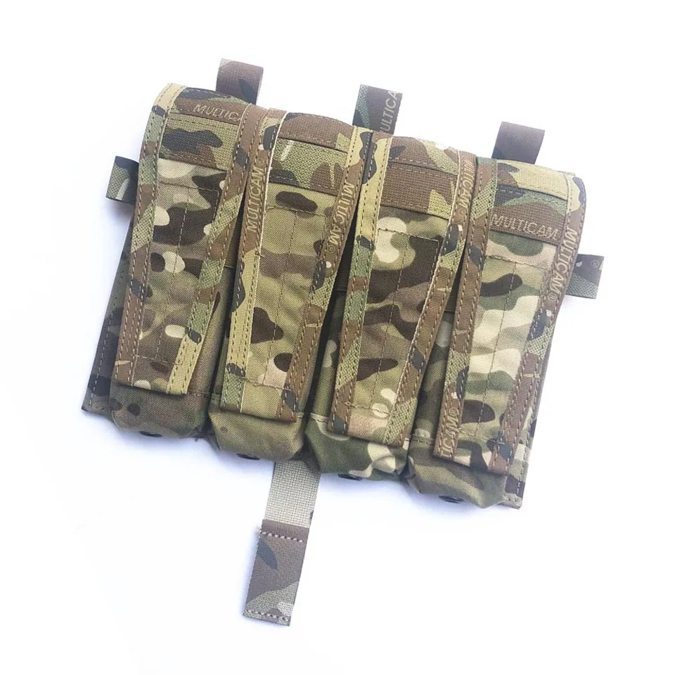 FMA Multicam MP7 Quadruple Magazine Pouch Molle Maga for Tactical AVS JPC2.0 Vest Front Panel