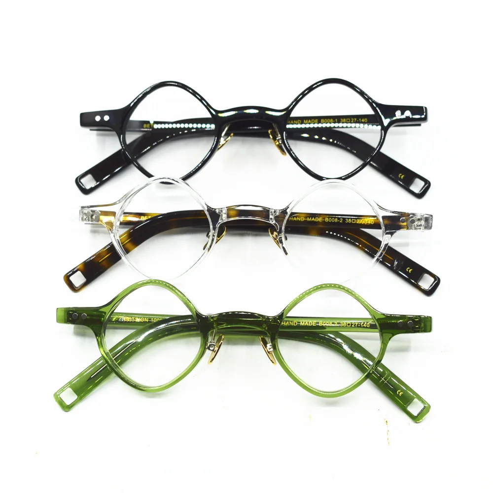 Hand Made Vintage Super Samll Odd Acetate Eyeglass Frames Light Full Rim Men Women Unisex B008