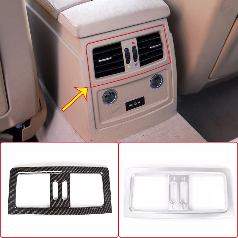 

Подлокотник для автомобиля BMW 5 серии E60 2004-2010 из АБС-пластика, задняя рамка для выпускного отверстия кондиционера, обшивка, внутренние молдинги, аксессуары