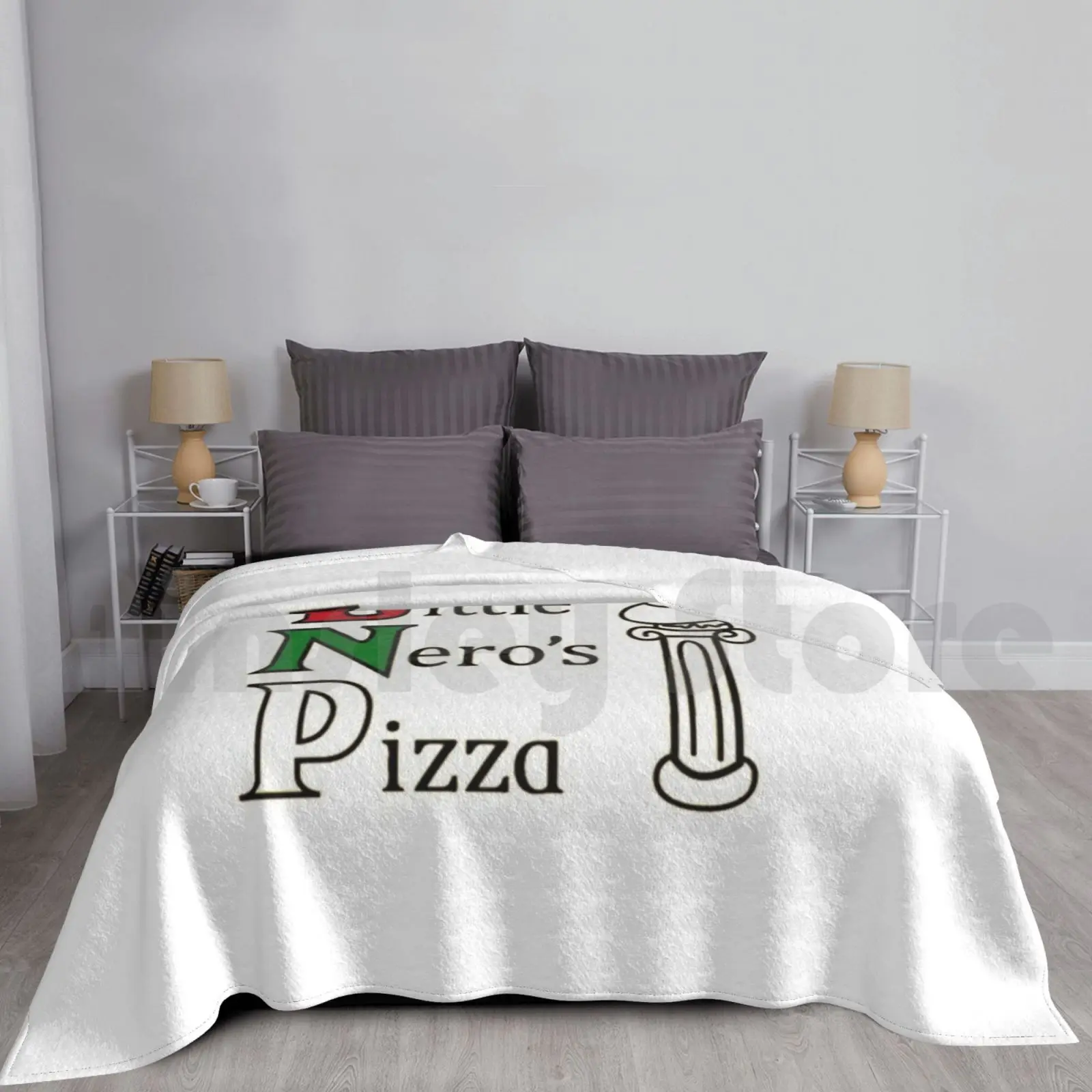 Manta de pizza de Little Nero, personalizada, solo en casa, Kevin Mccallister The Wet Bandits, Navidad de los años 90