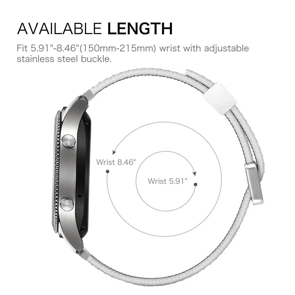 20 مللي متر المنسوجة النايلون حزام (استيك) ساعة حزام للغارمين فينو SQ ساعة ذكية استبدال سوار معصمه ل سلف 245 245M 645 645M