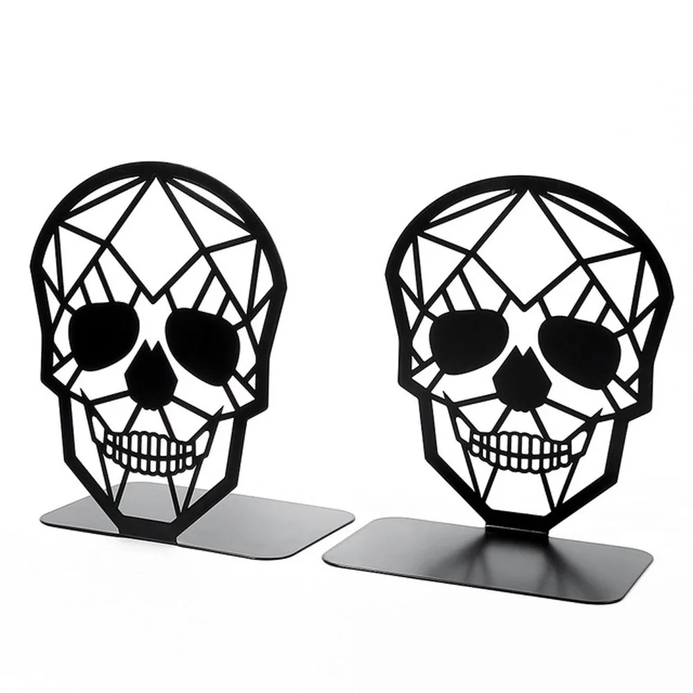 

1 Pair/Pack Solid Cool Skull & Skeleton & Dead Head Bookend for School & Office