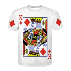 Creative High Quality t shirt 3d Print Poker T Shirts Playing Cards Fashion Men Tshirt Tops Casual Newest 3D Tee Shirt