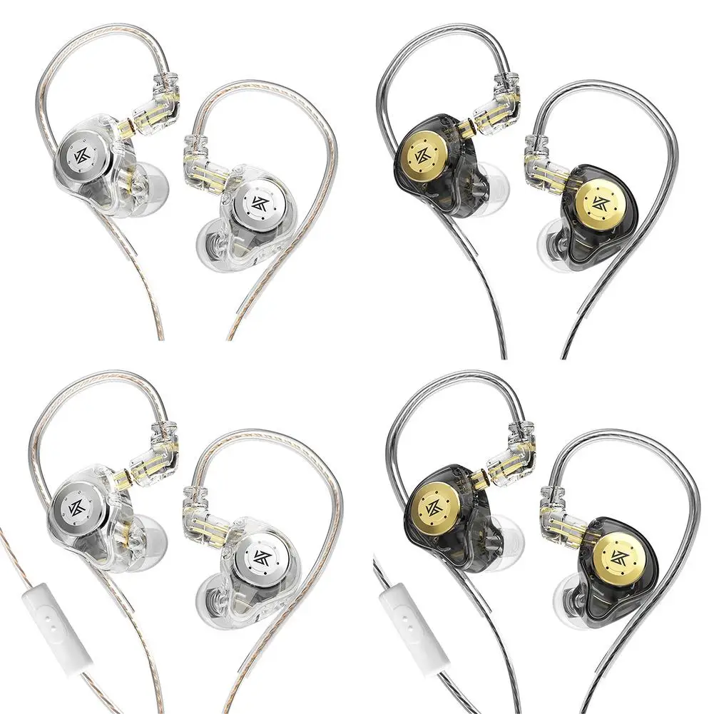 KZ EDXpro Dynamic Hifi Headphones In-ear Sports Headphones Wired Earbuds Volume Control Noise Cancelling Music Sport Earphones