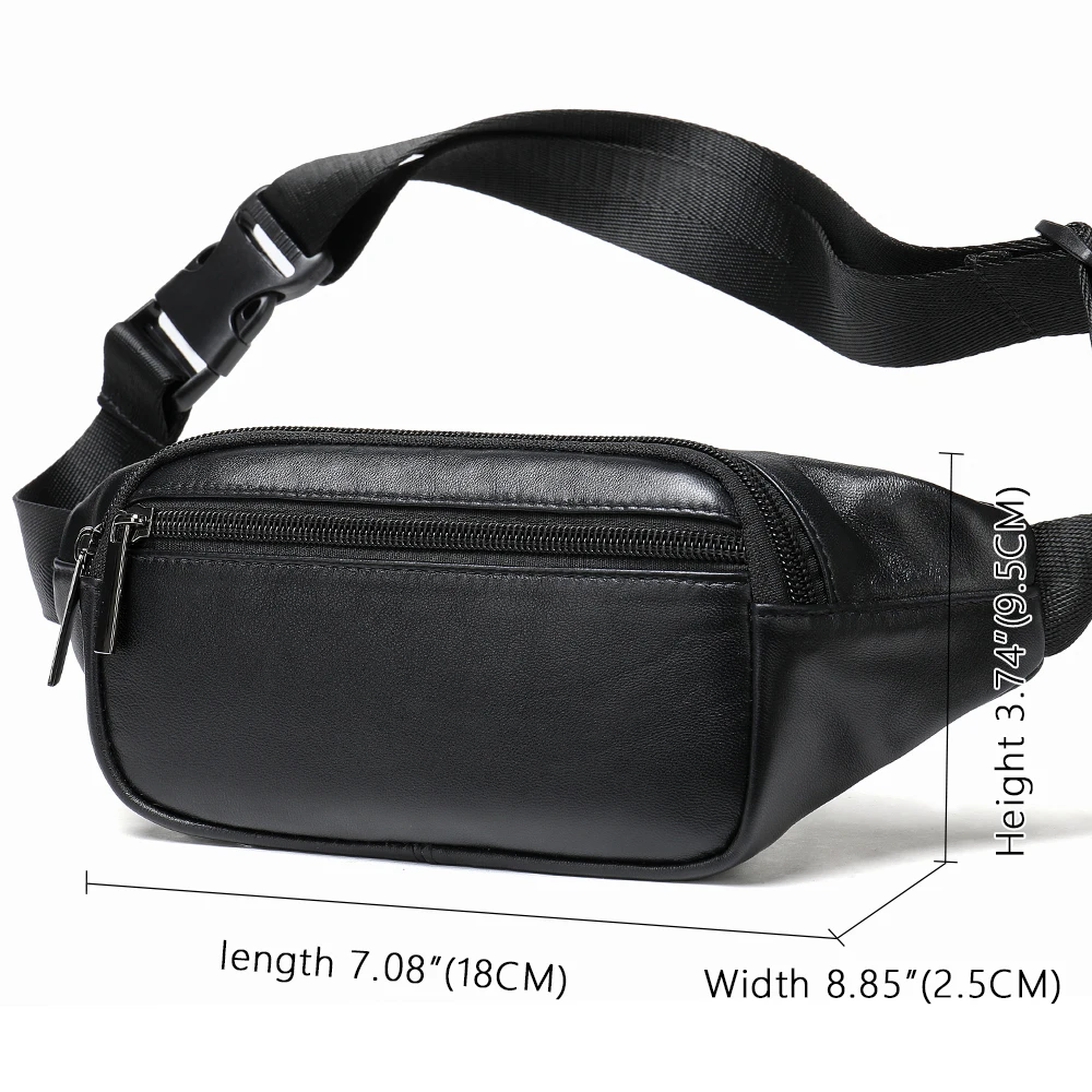 WESTAL Belt Bag Men Waist Bag for Men Genuine Leather Shoulder Straps for Bags Small Phone Waist Belt Bag Travel Pouch Bags 7310