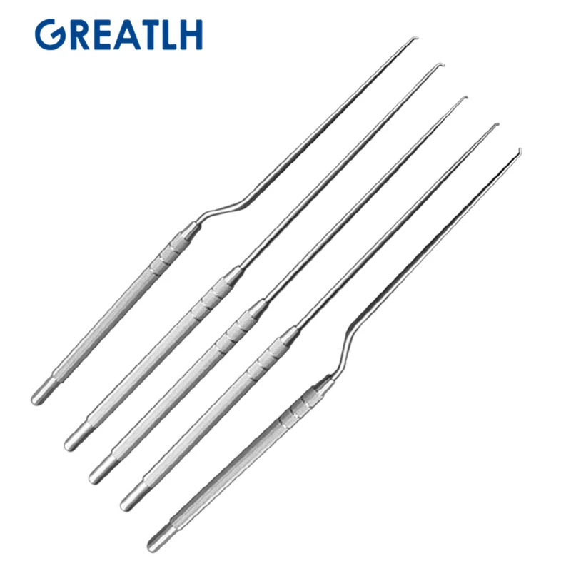 Stainless Steel Ear Use Hook Cerumen Hook/earpick Straight/Gun Type Hospital ENT Surgery Tools