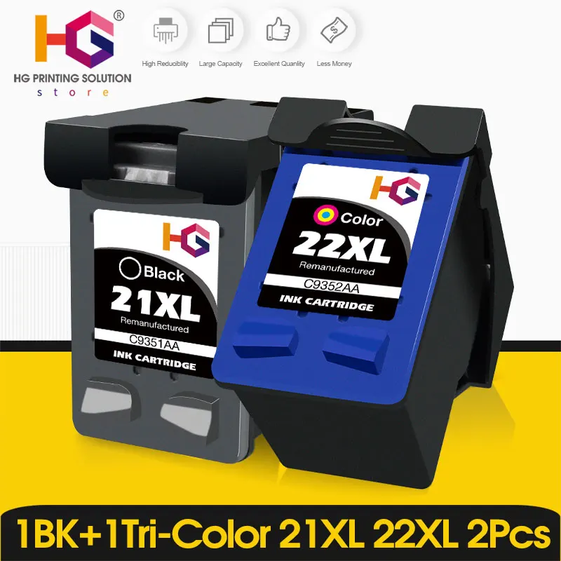 CRTBOTW Remanufactured 21 22 XL Ink Cartridges For HP21 22 HP22 For HP Deskjet F2280 F2180 F4180 F300 F380 F2100 F2200 Printers